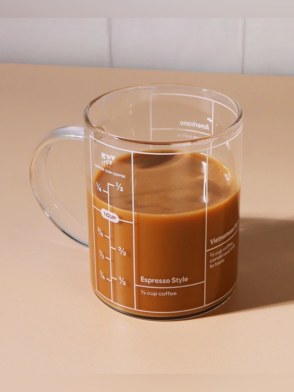 Copper Cow Coffee The Coffeeist Glass Coffee Cup - Picture 3 of 11